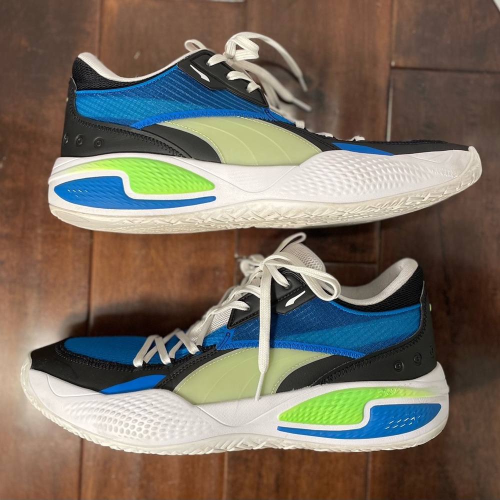 Puma Court Rider Future Blue Green Glare - Size 14